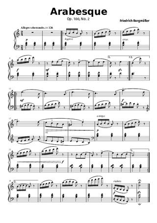 First page of Arabesque Op. 100 No. 2