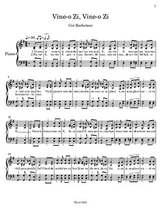 First page of Vine-o Zi, Vine-o Zi